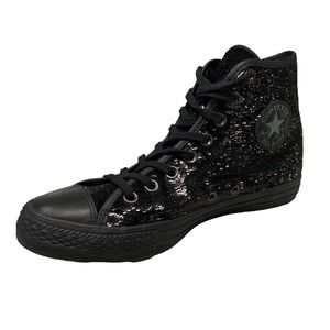 Converse Black Sequin High-Top Sneakers